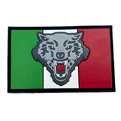 Italien Italienisch Wolf Flagge Cosplay Airsoft PVC Klett Emblem Abzeichen Patch von Patch Nation