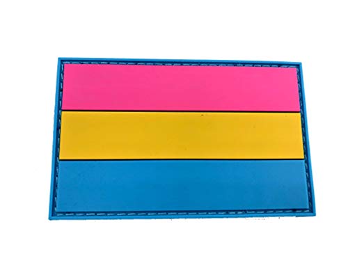 Pan Pansexual LGBTQ Pride Flagge PVC Patch Klett Emblem Abzeichen von Patch Nation