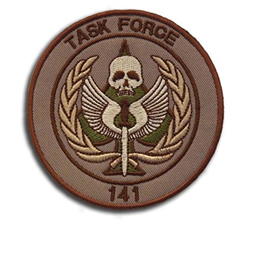 Patch Nation Taskforce 141 Gestickte Airsoft Morale Klettverschluss-Flecken (Hellbraun) von Patch Nation