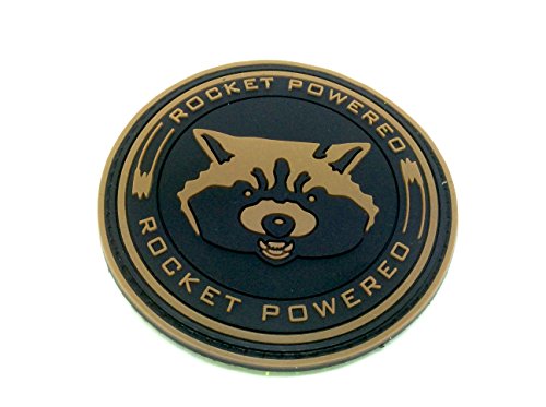 Rocket Powered Guardians of The Galaxy Cosplay PVC Klett Emblem Abzeichen Moral Patch (Braun) von Patch Nation