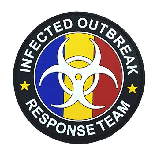 Rumänien Rumänisch Flagge Infected Outbreak Response Team Im Dunkeln Leuchten PVC Airsoft Paintball Klettverschluss-Flecken Cosplay Fan Patch Rumänien Rumänisch Flagge Infected Outbreak Response Team Im Dunkeln Leuchten PVC Airsoft Paintball Klettverschluss-Flecken Cosplay Fan Patch von Patch Nation
