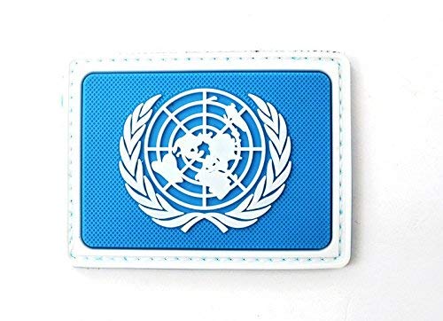 UN United Nations U.N Blau PVC Airsoft Paintball Klett Emblem Abzeichen von Patch Nation