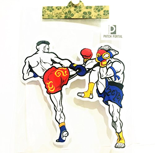 Patch Portal Große bestickte Applikation für Muay Thai Boxen MMA Kampfsport 20,3 cm von Patch Portal
