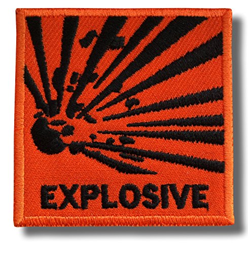 Explosive - embroidered patch 7 x 7 cm von Patch-shop