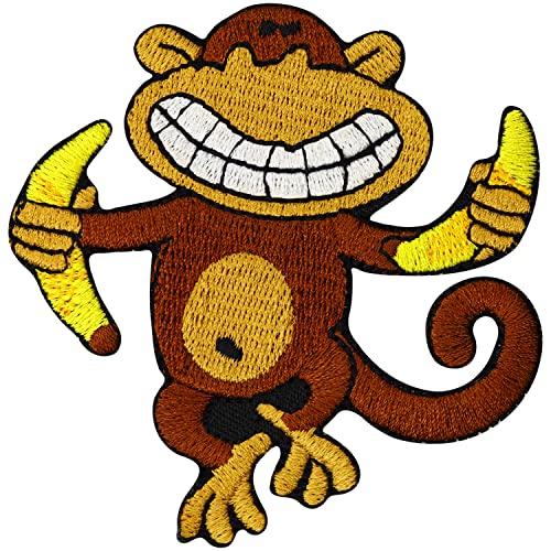 Crazy Monkey tanzender Affe mit Banane Mogli Dschungelbuch Aufbügler Aufnäher von Individual Software