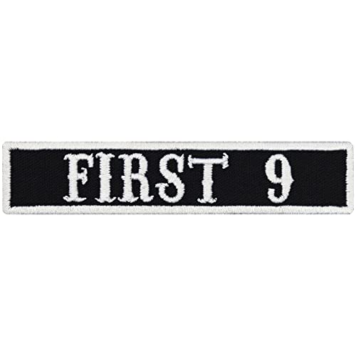 Patch First 9, Biker MC Motorcycle Club Rangabzeichen Biker Aufnäher Abzeichen von Patch