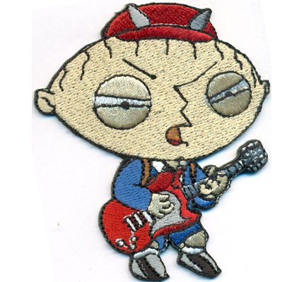 Family Guy Stewie Familyguy Rockabilly Heavy Metal Biker Kutte Patch Aufnäher Sticker von Individual Software