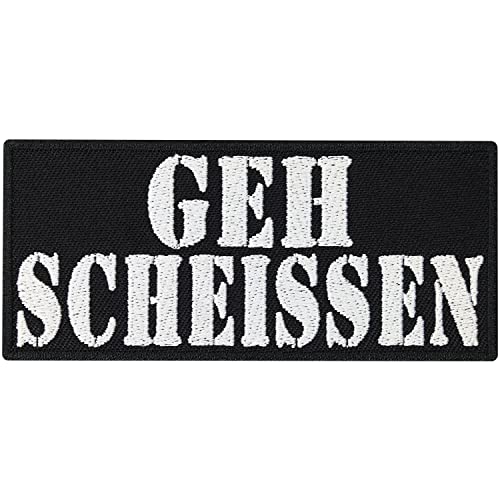 GEH SCHEISSEN, N`scheiss Rocker Biker Heavy Metal Patch Aufnäher Abzeichen von Patch