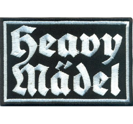 HEAVY Mädel Heavy Metal Mädchen Girl Lady Rockabilly Aufnäher Patch Abzeichen… von PATCH KING