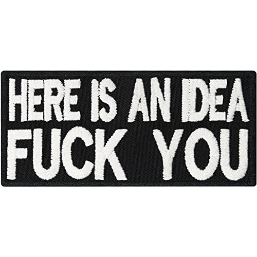 Here is an IDEA, FUCK YOU Motorrad Heavy Metal Biker Rocker Aufnäher Patch von Individual Software