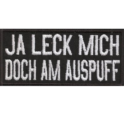 JA LECK Mich doch am Auspuff, GTI Muscle Car Tuning Aufnäher Patch von Patch