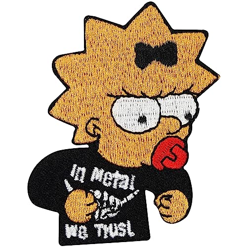 Maggie Simpson Rocks in Heavy Metal we Trust Rockabilly Baby Kind Aufnäher von Individual Software