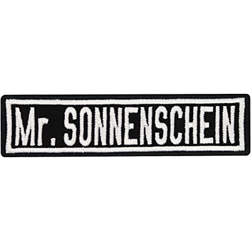 Mr SONNENSCHEIN, Black Metal Rocker Biker Kutten Aufnäher Namenschild von Patch