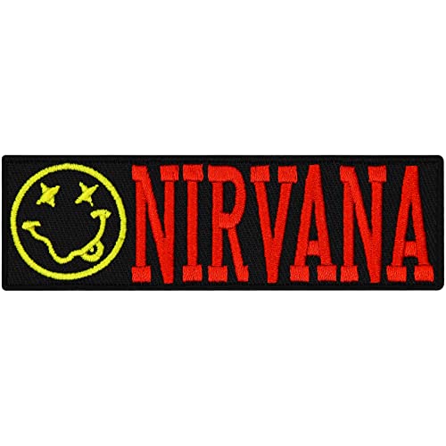 NIRVANA Smiley Drunk Biker Rocker Patch Aufnäher Abzeichen Aufbügler von Patch