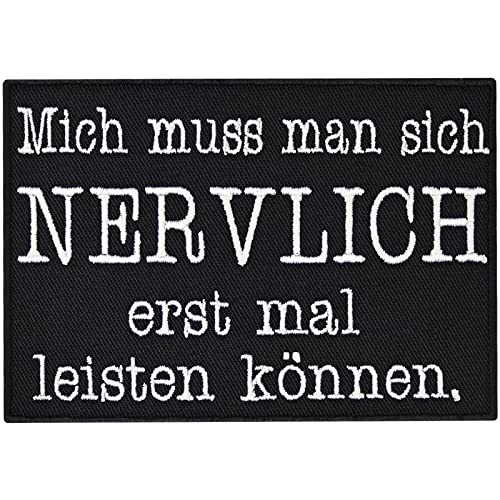 Patch Nervlich leisten können Fanclub Kutte Biker Motorrad Rocker Aufnäher von Patch