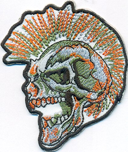 PUNK Skull Totenkopf Rock Rockabilly Biker Heavy Metal Anarchy Aufnäher Patch von Patch