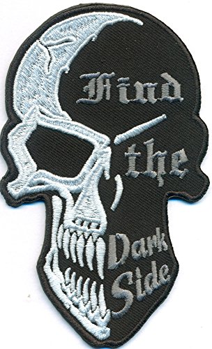 Patch FIND The Dark Side 2Face Skull Head Totenkopf Reaper Biker Heavy Metal Aufnäher von Individual Software