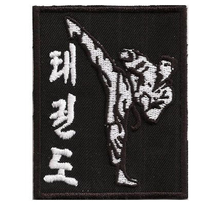 Patch Taekwondo Taek Won Do kämpfer WTF dtu Dan Classic Abzeichen Aufnäher von Individual Software