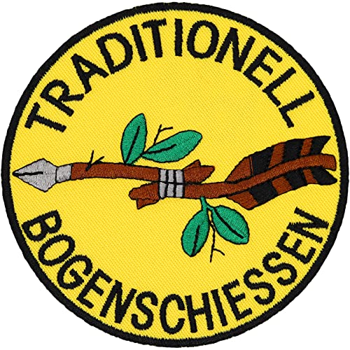 Patch Traditionell Bogenschiessen Langbogen Sportbogen Pfeile Aufbügler Aufnäher von Patch