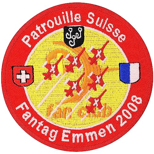 Patrouille Suisse fantag emmen 2008 Flags Schweiz Airforce Aufnäher Abzeichen von Patch