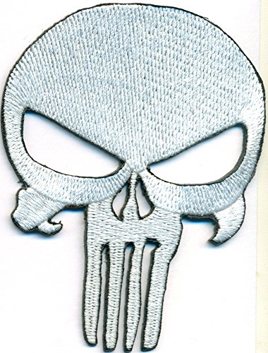 THE PUNISHER Totenkopf Skullhead Skelett Biker Heavy Metal Aufnäher Patch von Patch