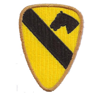 US Army Patch: Cavalry Ranger USMC Airforce Aufnäher USA Militär Abzeichen zum aufnähen - Bundeswehr Geschenk Military Applikation für Uniform/Jacke/Boots - 100x80mm von PATCH KING