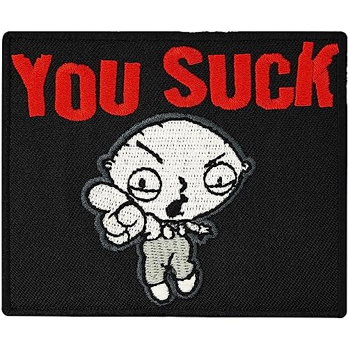 You SUCK Family Guy Stewie Rockabilly Heavy Metal Biker Kutte Patch Aufnäher Sticker von Individual Software