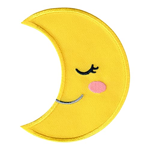 PatchMommy Mond Patch Aufnäher Applikation zum Aufbügeln Bügelbild - für Kleidung Kinder Baby von PatchMommy