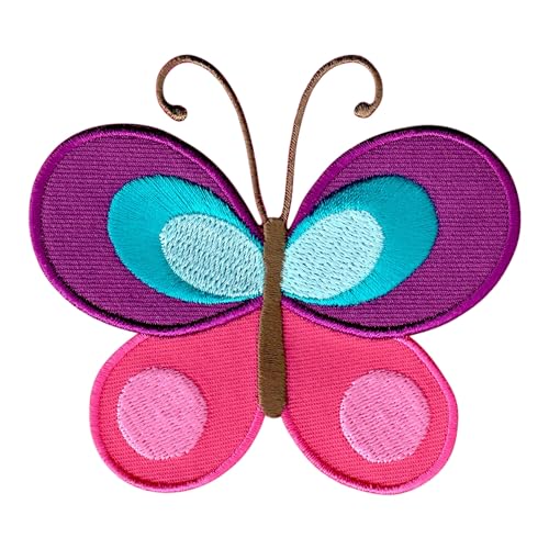 PatchMommy Schmetterling Patch Aufnäher Applikation zum Aufbügeln Bügelbild - für Kleidung Jeans Jacken Kinder Baby von PatchMommy