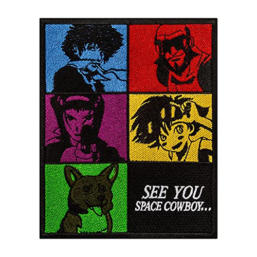 See You Space Cowboy Patch Bunte Comics Cartoon Anime Cosplay Aufbügler 12,4 x 15,7 cm von PatchProducer
