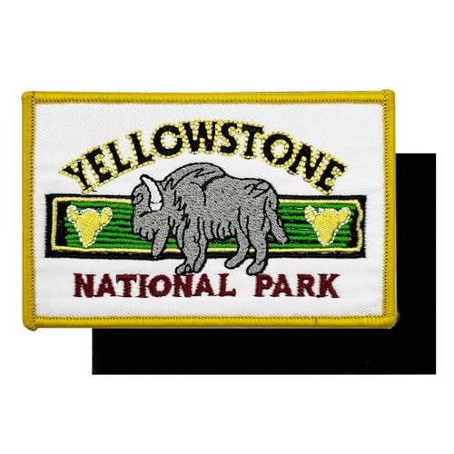 PatchShake 10,2 cm Yellowstone National Park Travel bestickter Klettverschluss von PatchShake