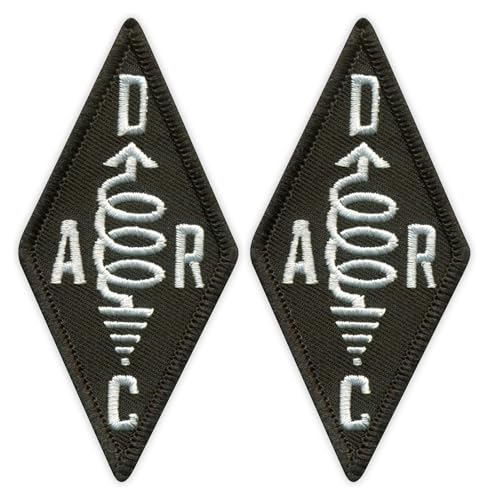 2er Set - Deutscher Amateur Radio Club - Diamant - Aufnäher - Bestickter Patch / Abzeichen / Emblem von Patchion