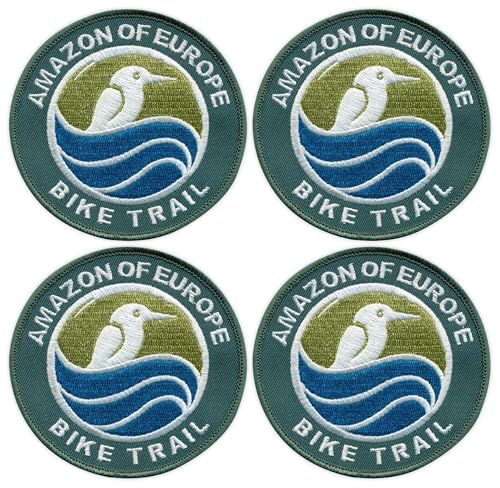 4er-Set – Amazon of Europe – Bike Trail – Aufnäher – bestickter Aufnäher / Abzeichen / Emblem von Patchion