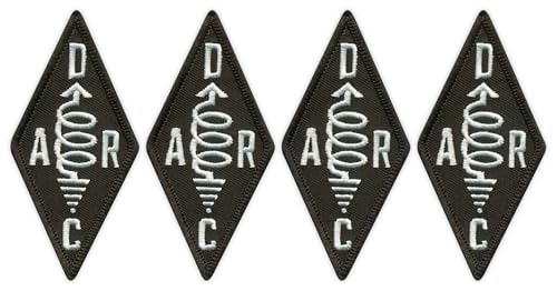 4er Set - Deutscher Amateur Radio Club - Diamant - Aufnäher - Bestickter Patch / Abzeichen / Emblem von Patchion