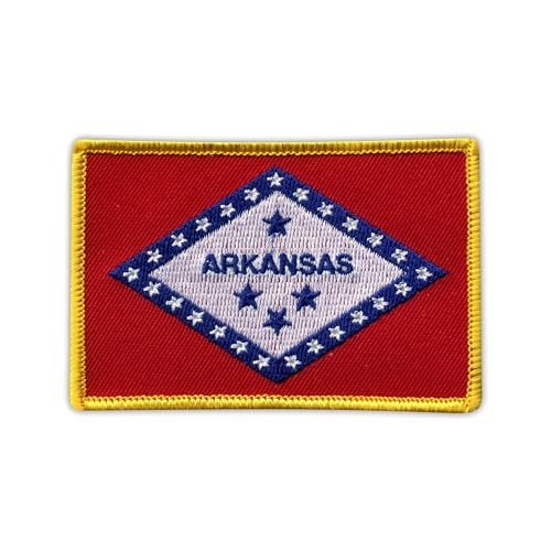 Aufnäher / Aufnäher, Flagge von Arkansas, bestickt von Patchion