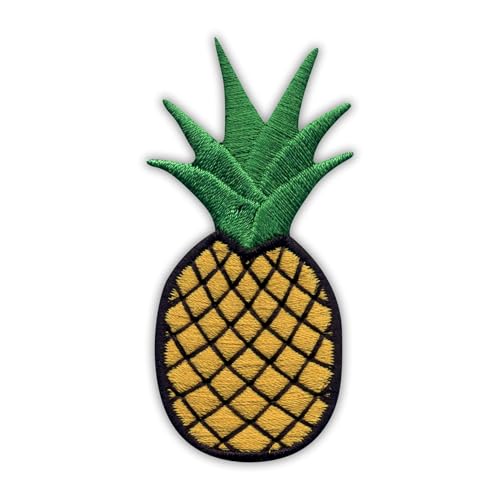 Aufnäher / Emblem, Ananas, zum Aufbügeln auf der Rückseite, bestickt von Patchion