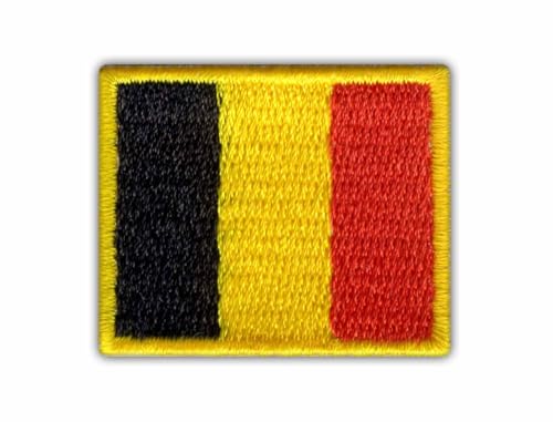 Aufnäher / Emblem, Flagge von Belgien, zum Aufbügeln, Heißsiegel, bestickt von Patchion