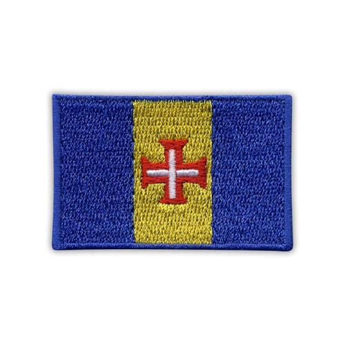 Aufnäher / Emblem, Flagge von Madeira, 5,1 cm, VeIcro, Klettverschluss, Schwarz von Patchion