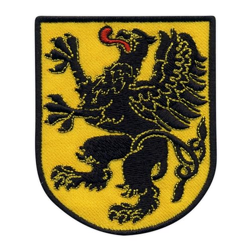 Aufnäher / Emblem, Wappen der Provinz Pommern, bestickt, zum Aufbügeln von Patchion