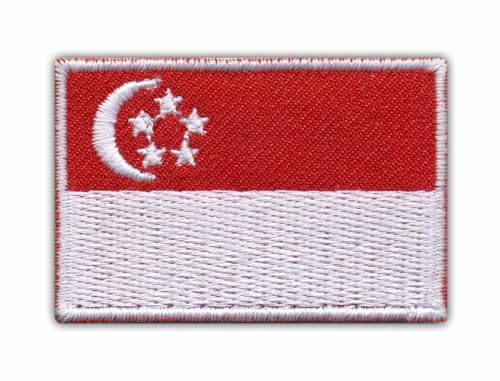 Aufnäher Flagge Singapur Aufnäher Patch Aufnäher Aufnäher von Patchion