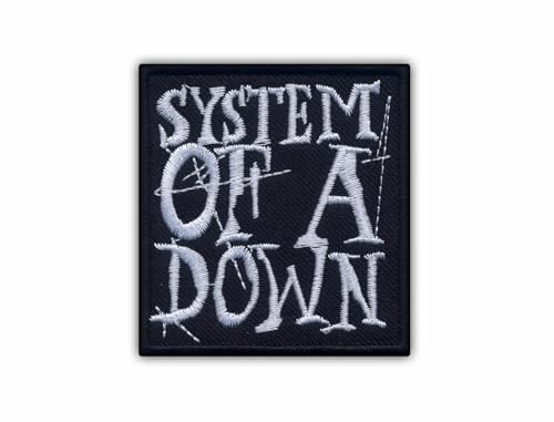 Aufnäher "System of a Down", selbstklebende Rückseite, bestickt von Patchion