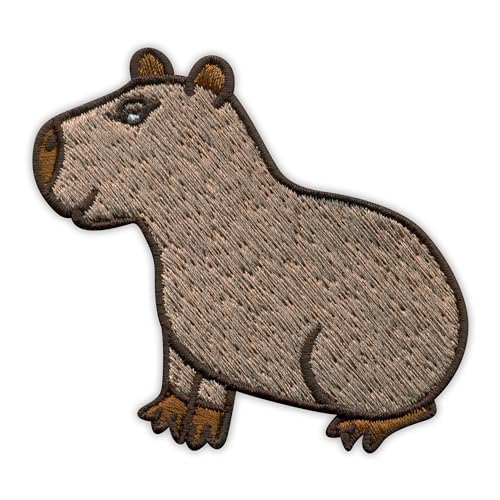 Capybara – selbstklebende Rückseite – bestickter Aufnäher/Abzeichen/Emblem von Patchion