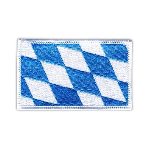 Flagge Bayern - Deutschland - Aufnäher - Bestickter Patch / Abzeichen - Merrow Bordüre von Patchion