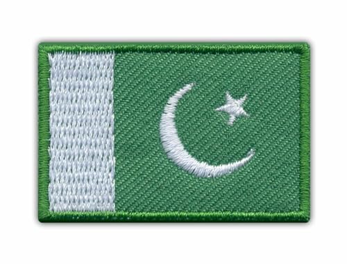 Flagge Pakistans – selbstklebende Rückseite – bestickter Aufnäher/Abzeichen/Emblem von Patchion