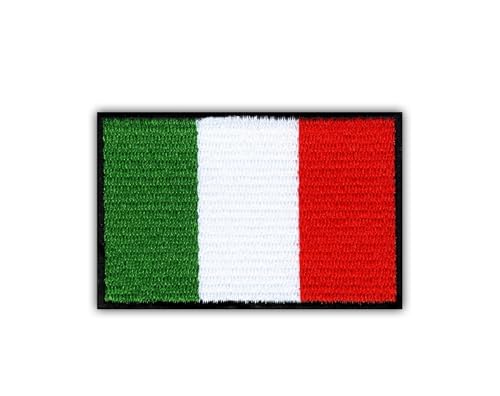 Flagge von Italien groß (7 cm x 4,5 cm) - Aufnäher - bestickt - Abzeichen / Emblem von Patchion