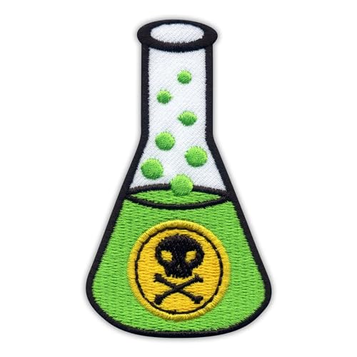 Flasche, giftig, magnetische Rückseite, bestickter Aufnäher Patches Aufbügler Abzeichen/Emblem von Patchion