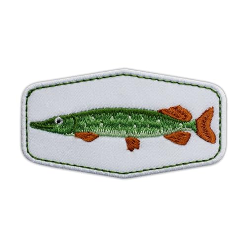 Hechtfisch - Patch für einen Hechtjäger - Aufnäher - Aufnäher - Bestickter Aufnäher / Abzeichen / Emblem von Patchion