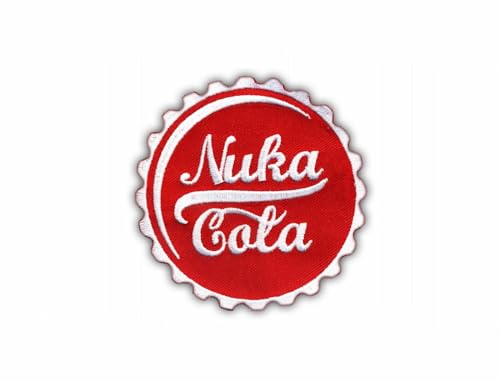 Nuka Cola – weißer VeIcro/Klettverschluss-Rückseite – bestickter Aufnäher/Abzeichen/Emblem von Patchion