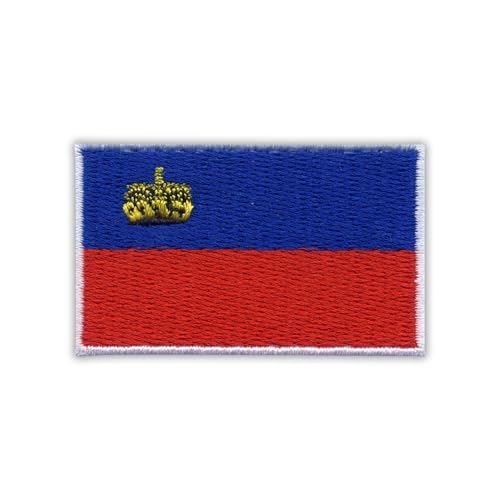 Patchion Aufnäher Flagge Fürstentum Liechtenstein Aufnäher bestickt Patch Abzeichen Emblem von Patchion