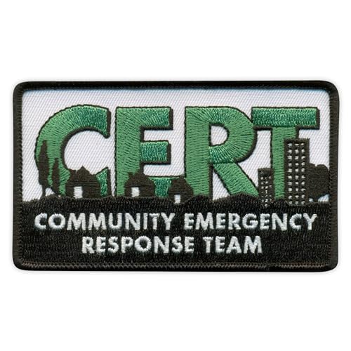 Patchion CERT - Community Emergency Response Team - White Hook and Loop Compatible with Velcro Hook and Loop Fastener - Embroidered Patch/Badge/Emblem von Patchion